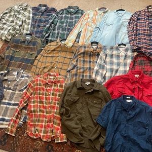 Bundle of 17 J. Crew/Wallace & Barnes Shirts — New/Barely Worn (XL/L)
